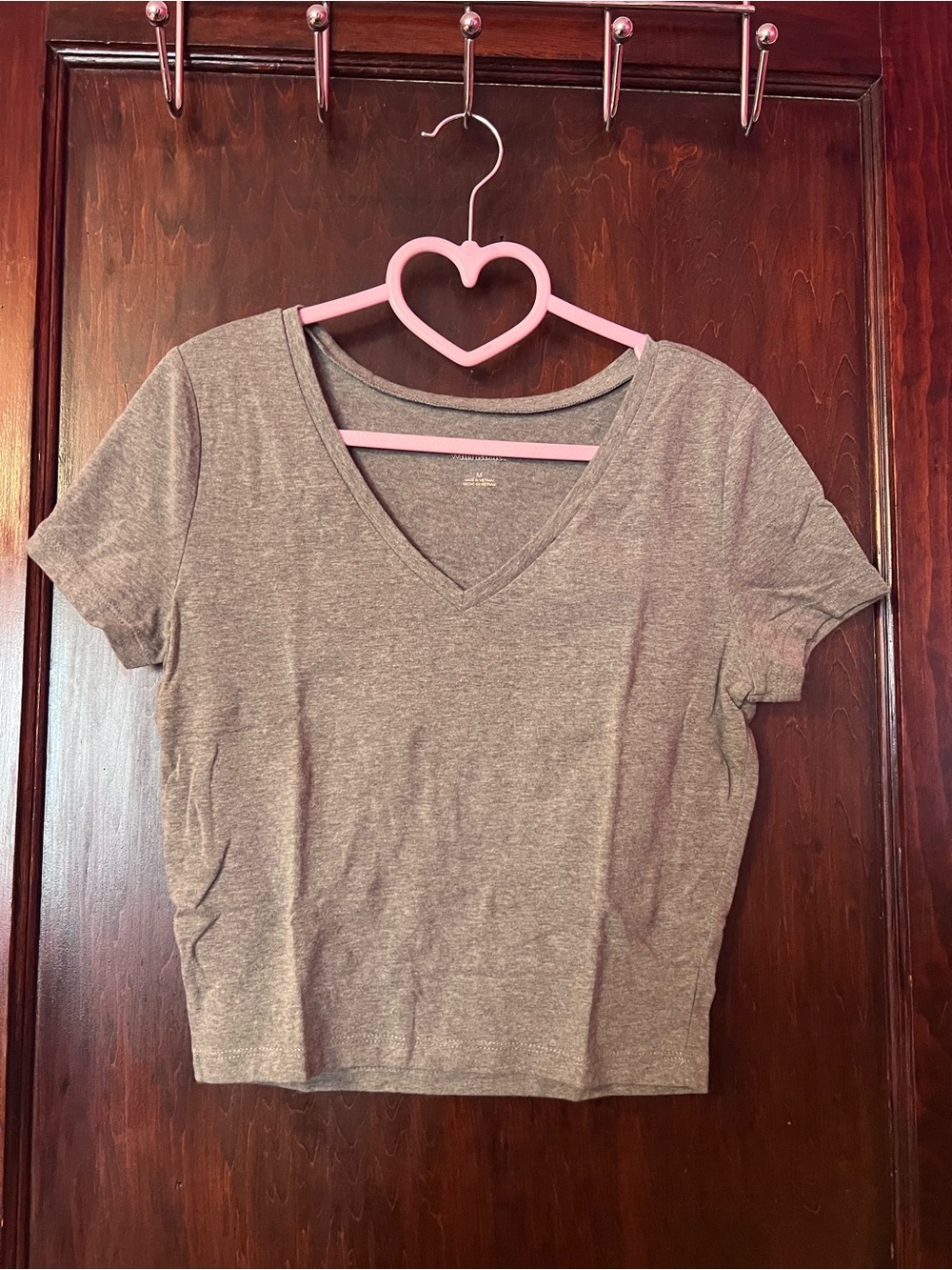 wild fable Heather Gray V-Neck Short Sleeve Tee